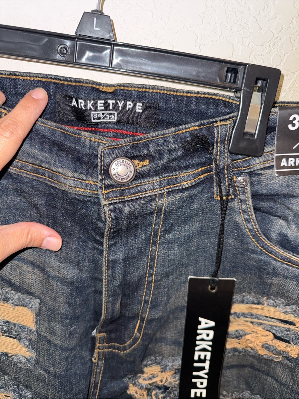 Men’s Arketype skinny distressed denim jeans - Picture 2 of 5